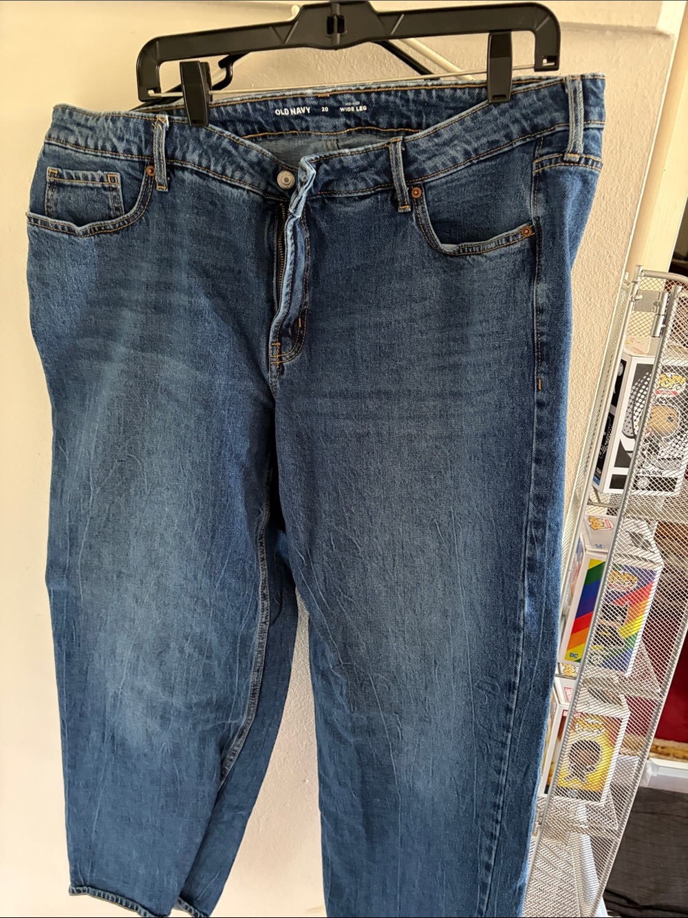 Old Navy Medium Blue Straight-Leg Jeans